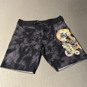 Metallica Billabong swim shorts